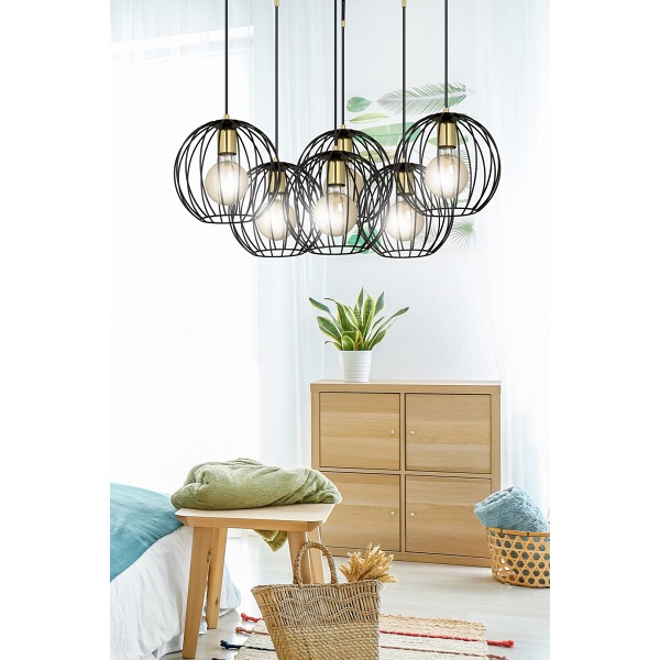 Lampa wisząca ALBIO 6 BLACK