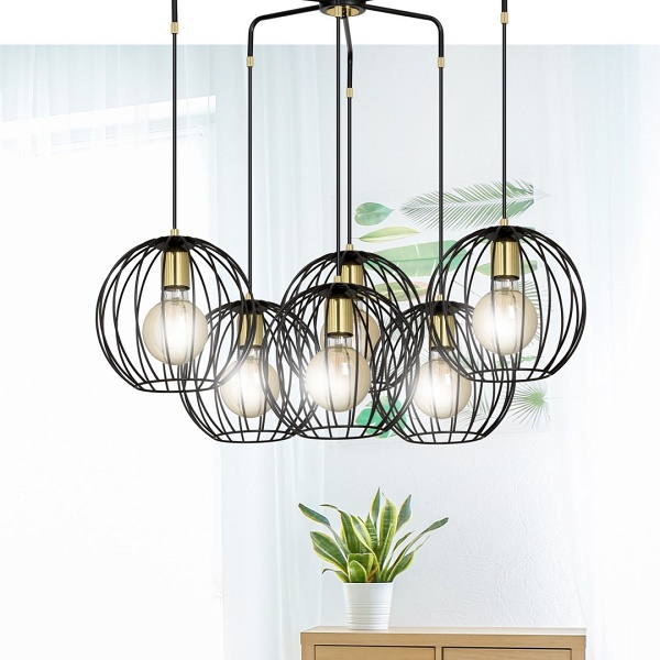 Lampa wisząca ALBIO 6 BLACK