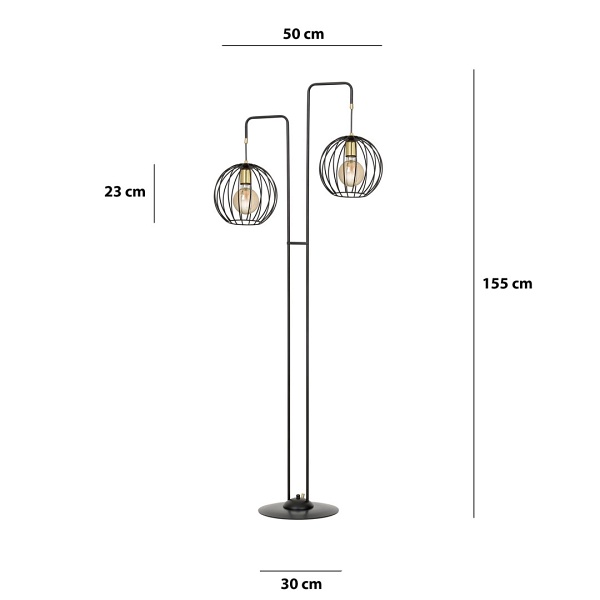 Lampa podłogowa ALBIO LP2 BLACK