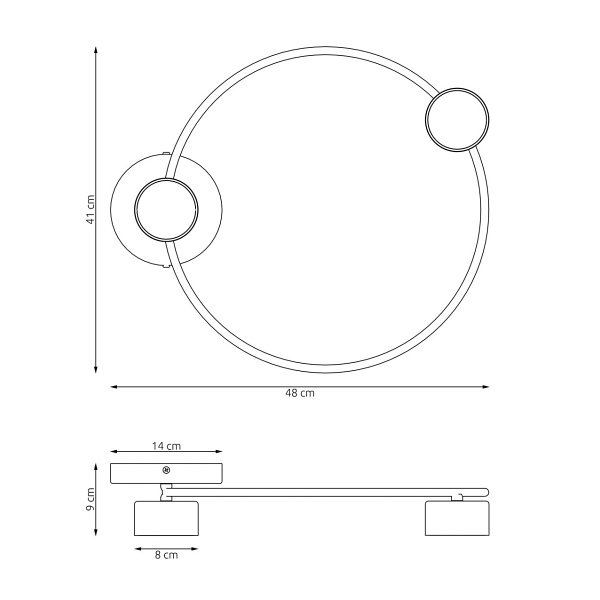 Lampa sufitowa LUCIO 2 BL - Emibig