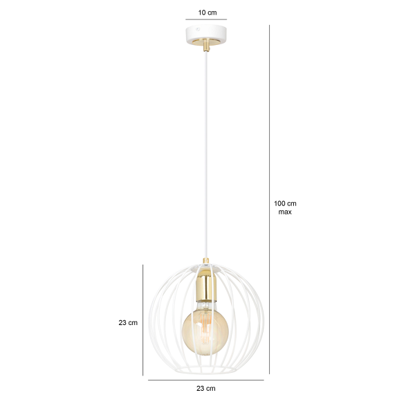 Lampa wisząca ALBIO 1 WHITE