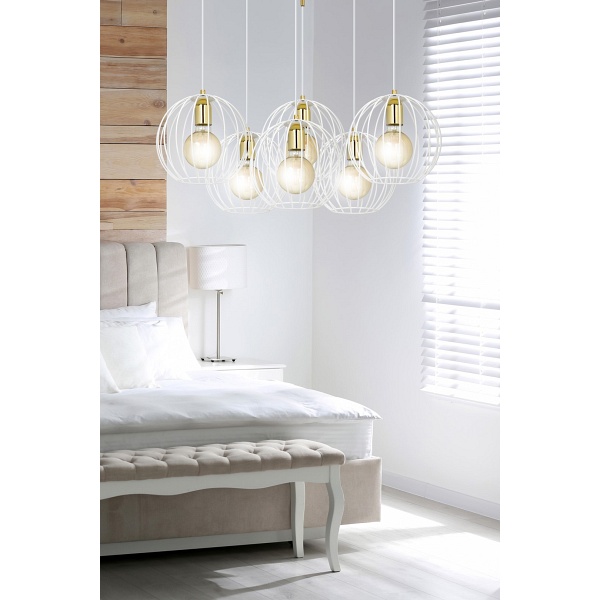 Lampa wisząca ALBIO 6 WHITE