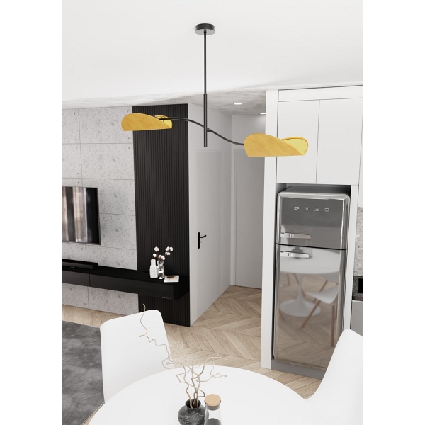 Lampa sufitowa LOTUS 2 BL MUSTARD - Emibig
