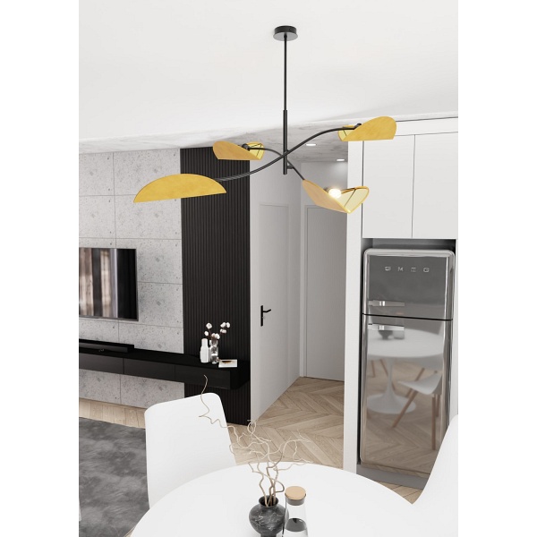 Lampa sufitowa LOTUS 4 BL MUSTARD - Emibig