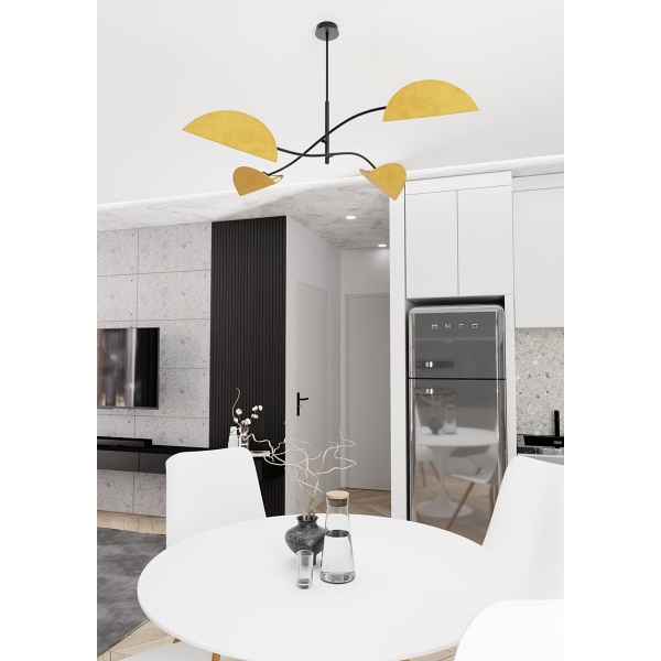 Lampa sufitowa LOTUS 4 BL MUSTARD - Emibig