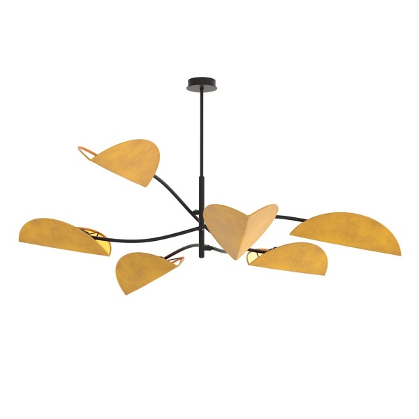 Lampa sufitowa LOTUS 6 BL MUSTARD - Emibig