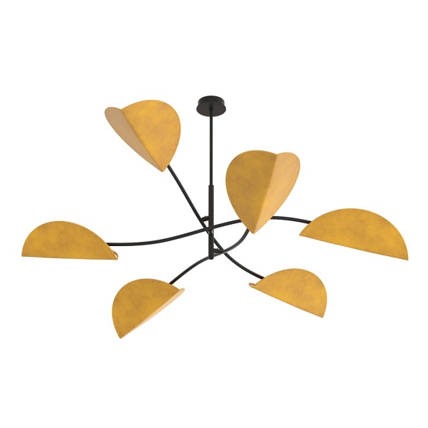 Lampa sufitowa LOTUS 6 BL MUSTARD - Emibig