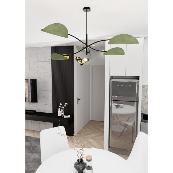 Lampa sufitowa LOTUS 6 BL GREEN - Emibig