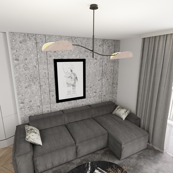 Lampa sufitowa LOTUS 2 BL GRAY - Emibig