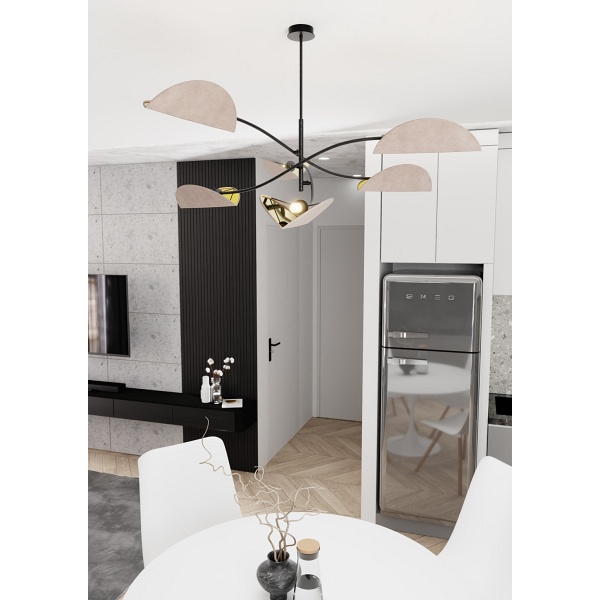 Lampa sufitowa LOTUS 6 BL GRAY - Emibig