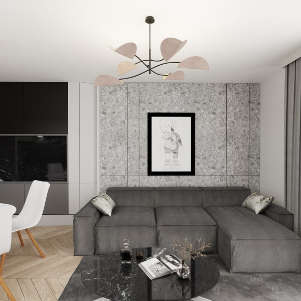 Lampa sufitowa LOTUS 6 BL GRAY - Emibig