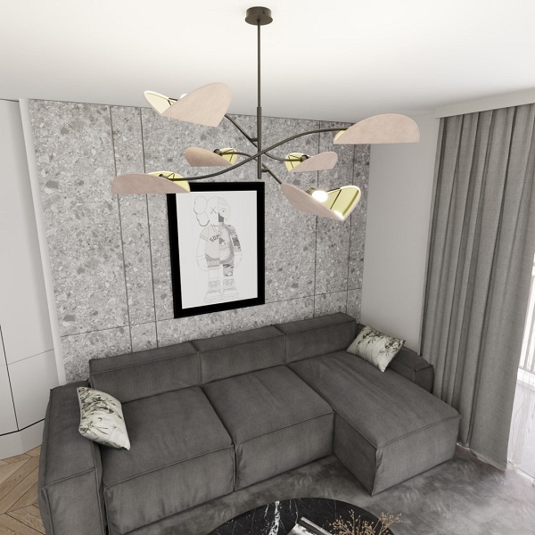Lampa sufitowa LOTUS 6 BL GRAY - Emibig