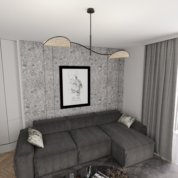 Lampa sufitowa LOTUS 2 BL NATURAL - Emibig