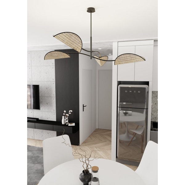 Lampa sufitowa LOTUS 4 BL NATURAL - Emibig