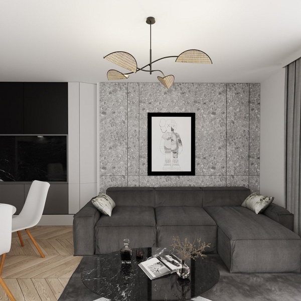 Lampa sufitowa LOTUS 4 BL NATURAL - Emibig