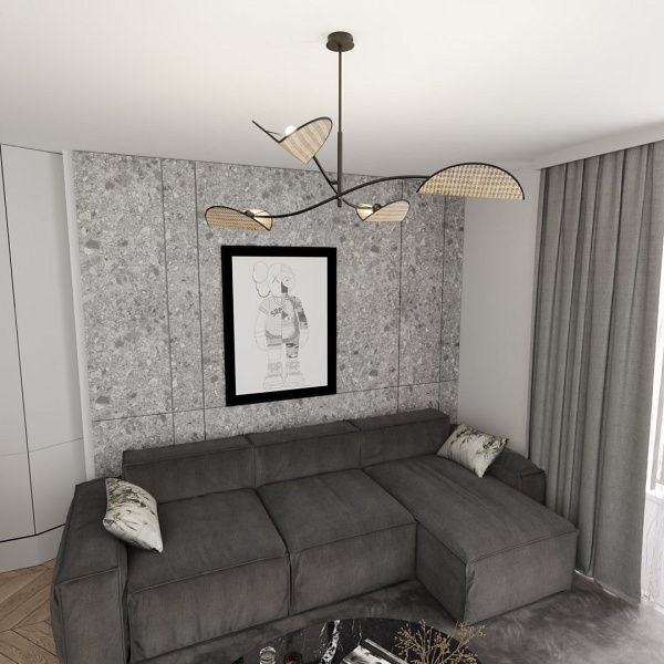 Lampa sufitowa LOTUS 4 BL NATURAL - Emibig