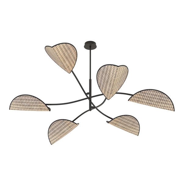 Lampa sufitowa LOTUS 6 BL NATURAL - Emibig