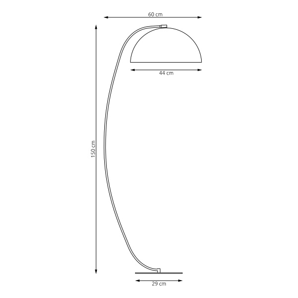Lampa podłogowa ARCOS LP1 BL BLACK oprawa oświetleniowa - Emibig