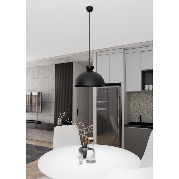 Lampa wisząca LUNARO 1L BL BLACK - Emibig
