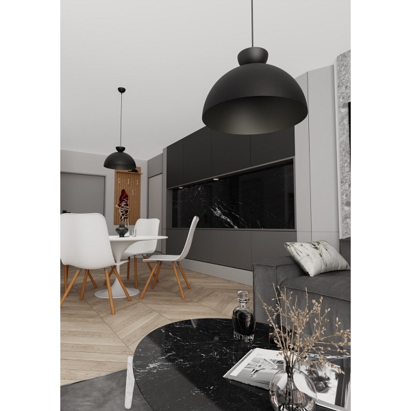 Lampa wisząca LUNARO 1L BL BLACK - Emibig