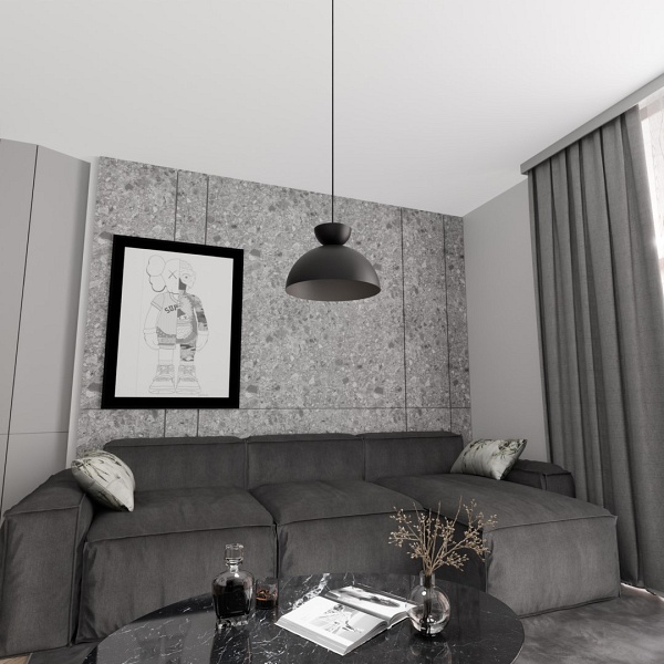 Lampa wisząca LUNARO 1S BL BLACK - Emibig