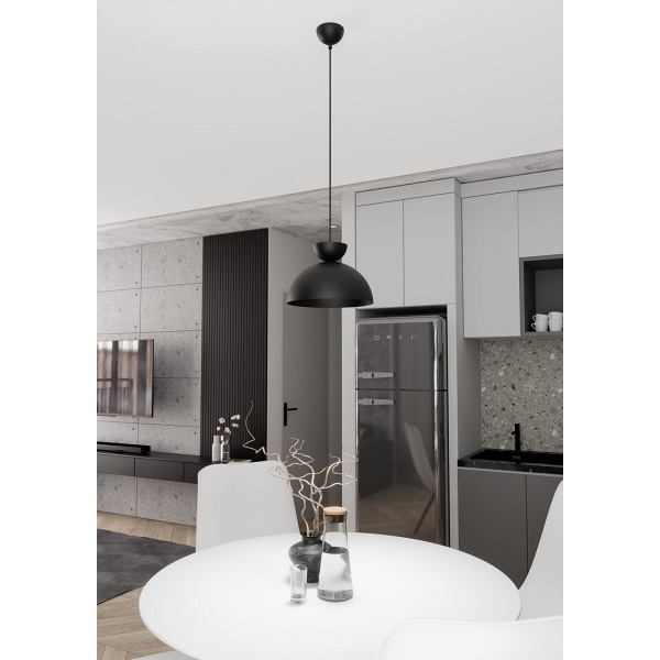 Lampa wisząca LUNARO 1S BL BLACK - Emibig