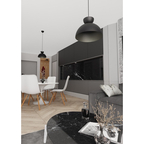 Lampa wisząca LUNARO 1S BL BLACK - Emibig