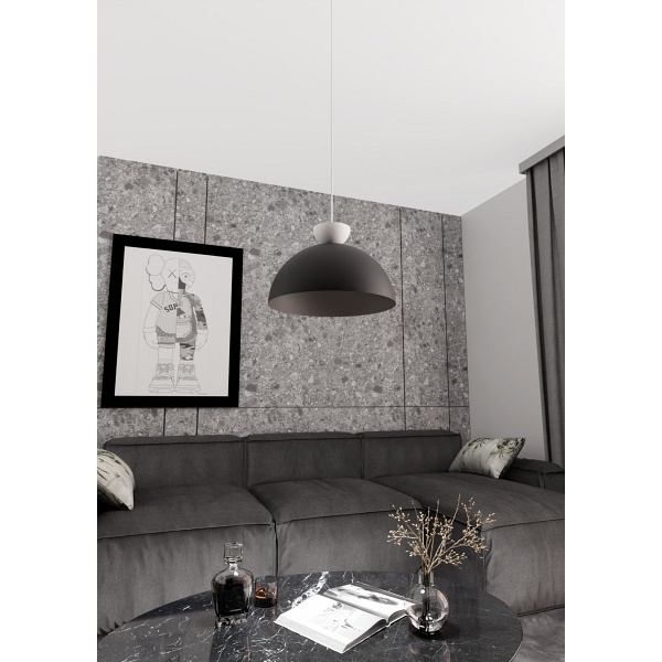 Lampa wisząca LUNARO 1L BL BLACK/WHITE - Emibig