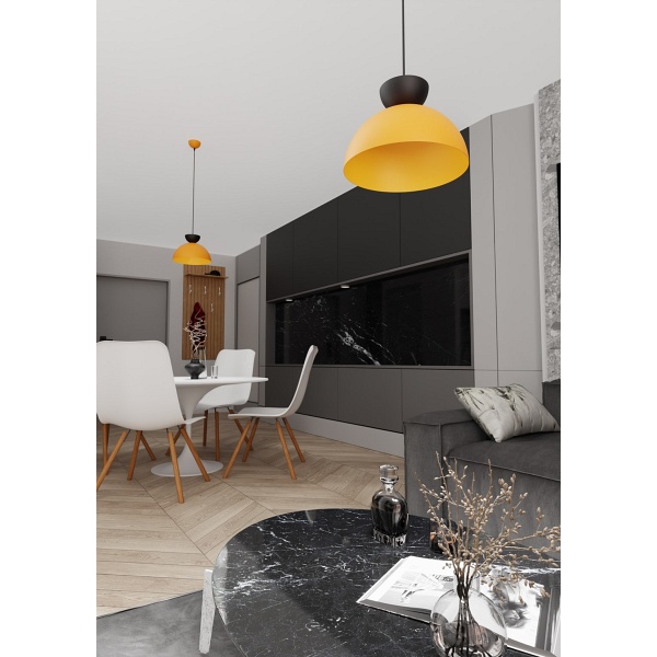 Lampa wisząca LUNARO 1S BL ORANGE - Emibig