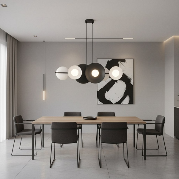 Lampa wisząca VOLUM 6 BL WHITE - Emibig