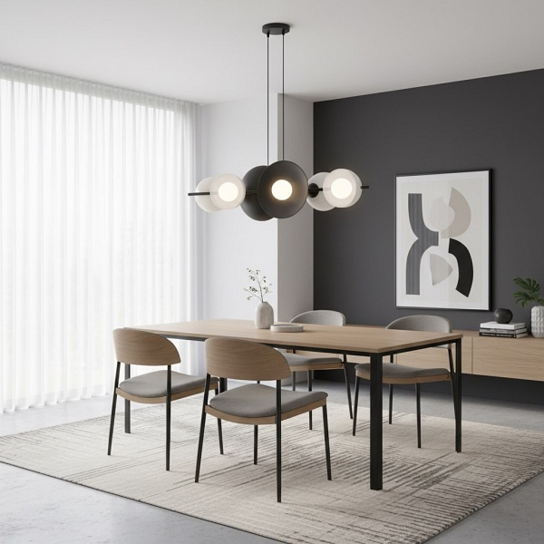 Lampa wisząca VOLUM 6 BL WHITE - Emibig