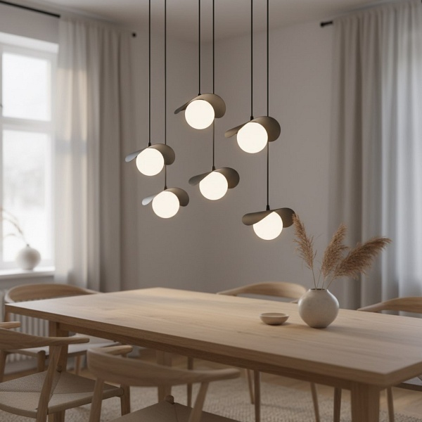 Lampa wisząca RITUAL 6 BLACK - Emibig