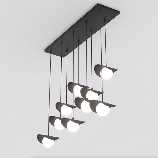 Lampa wisząca RITUAL 9 BLACK - Emibig