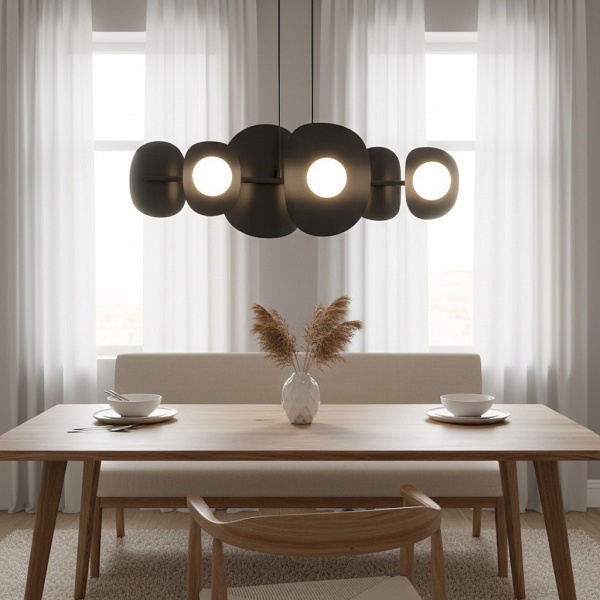 Lampa wisząca ELEMENTI 6 BLACK - Emibig