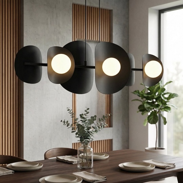 Lampa wisząca ELEMENTI 6 BLACK - Emibig