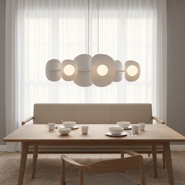 Lampa wisząca ELEMENTI 6 WHITE - Emibig