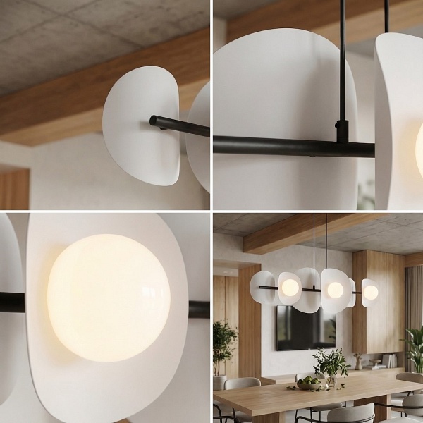 Lampa wisząca ELEMENTI 6 BL GRAY - Emibig