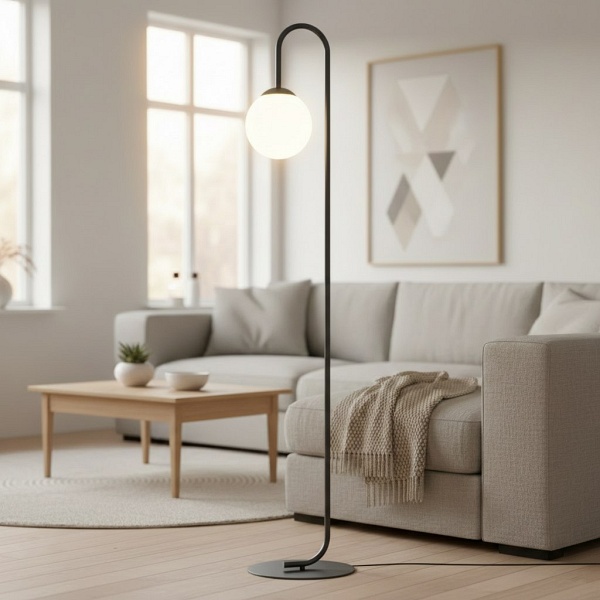 Lampa podłogowa FLOR LP1 BLACK - Emibig