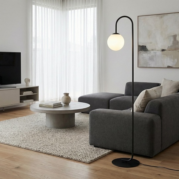 Lampa podłogowa FLOR LP1 BLACK - Emibig