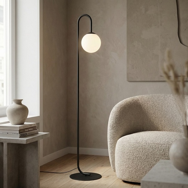 Lampa podłogowa FLOR LP1 BLACK - Emibig