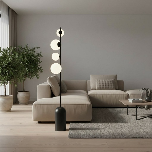 Lampa podłogowa ETNO LP4 BLACK - Emibig