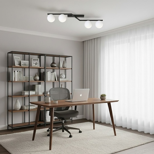 Lampa sufitowa NATON 4 BL OPAL - Emibig