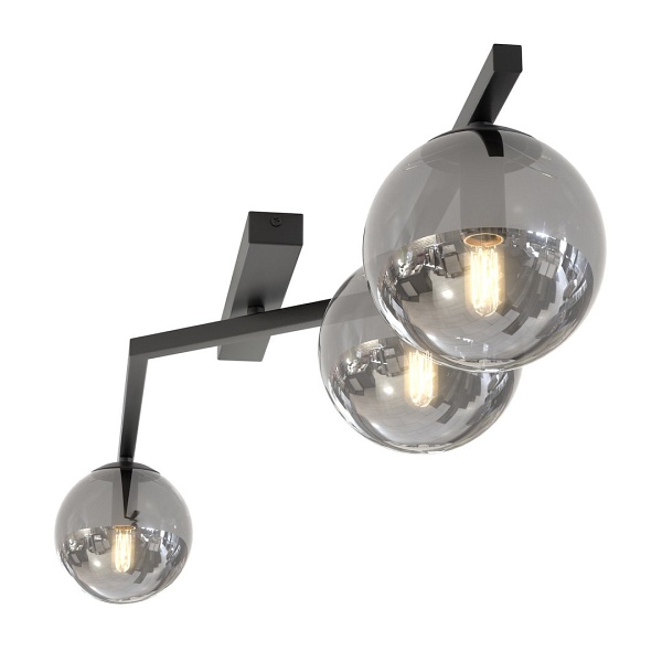 Lampa sufitowa NATON 3 BL GRAFIT - Emibig