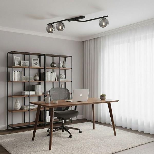 Lampa sufitowa NATON 3 BL GRAFIT - Emibig