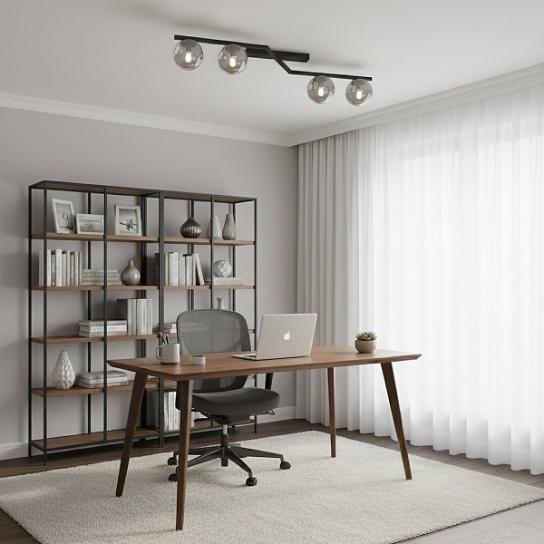 Lampa sufitowa NATON 4 BL GRAFIT - Emibig