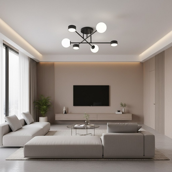 Lampa sufitowa HOLON 6 BLACK - Emibig
