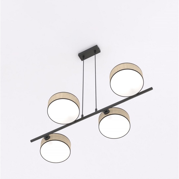 Lampa wisząca DRUMZ 4 RATTAN - Emibig