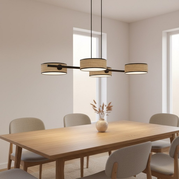 Lampa wisząca DRUMZ 4 RATTAN - Emibig