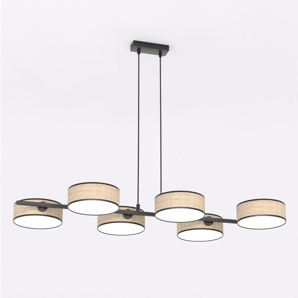 Lampa wisząca DRUMZ 6 RATTAN - Emibig