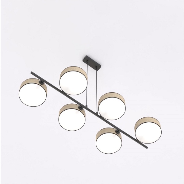 Lampa wisząca DRUMZ 6 RATTAN - Emibig